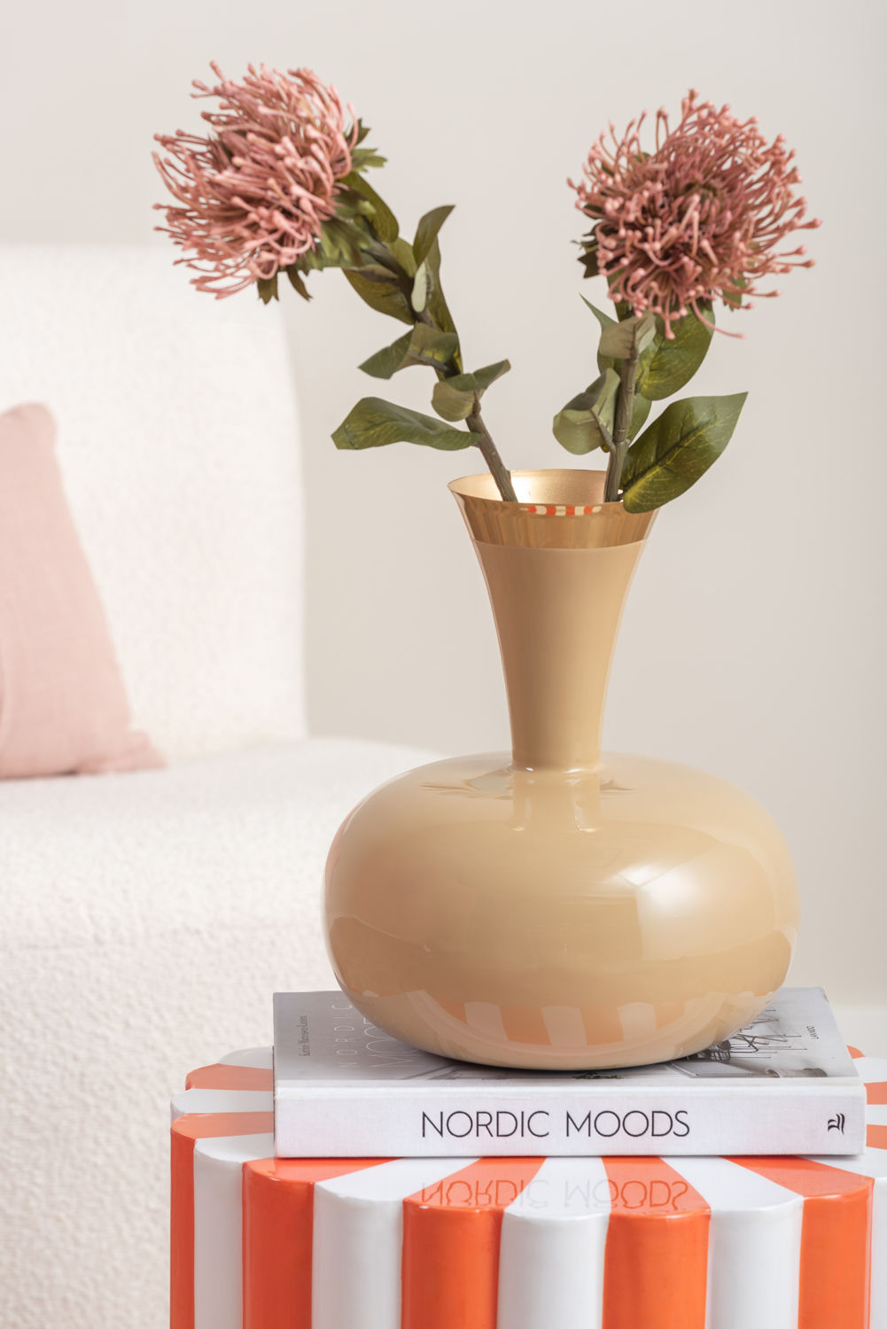 nutid Vase Yara stor emalje hvid