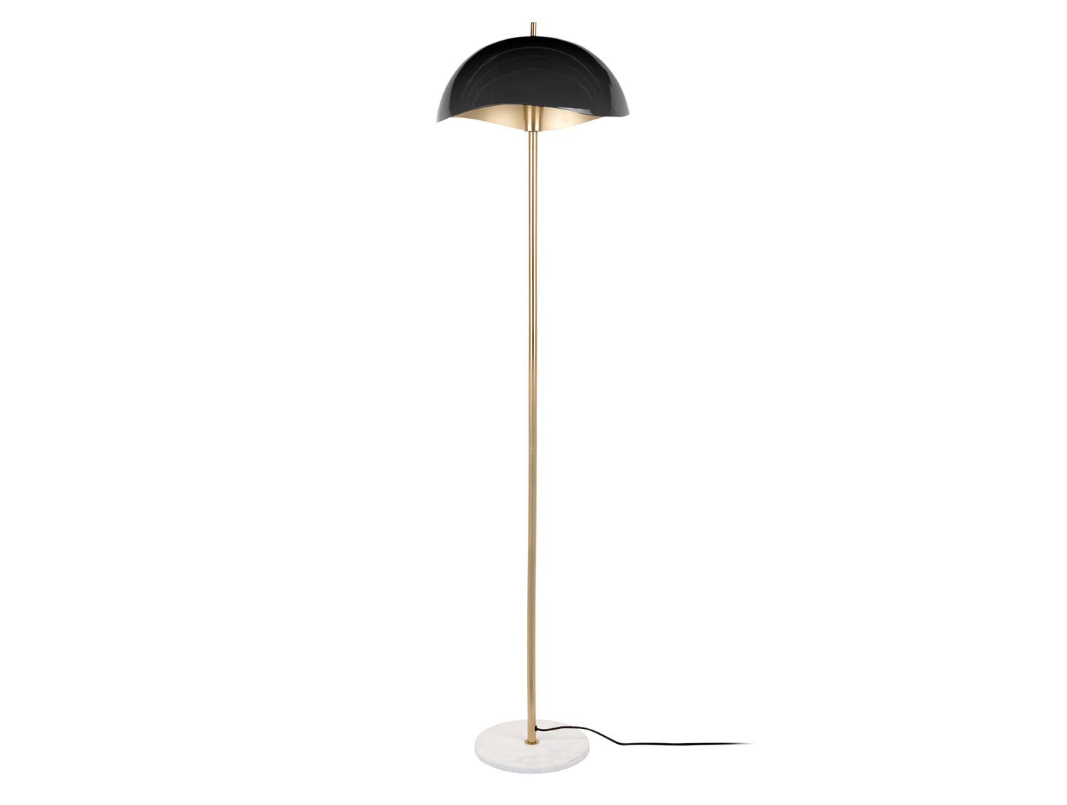 Leitmotiv Gulvlampe Bølget emalje sort