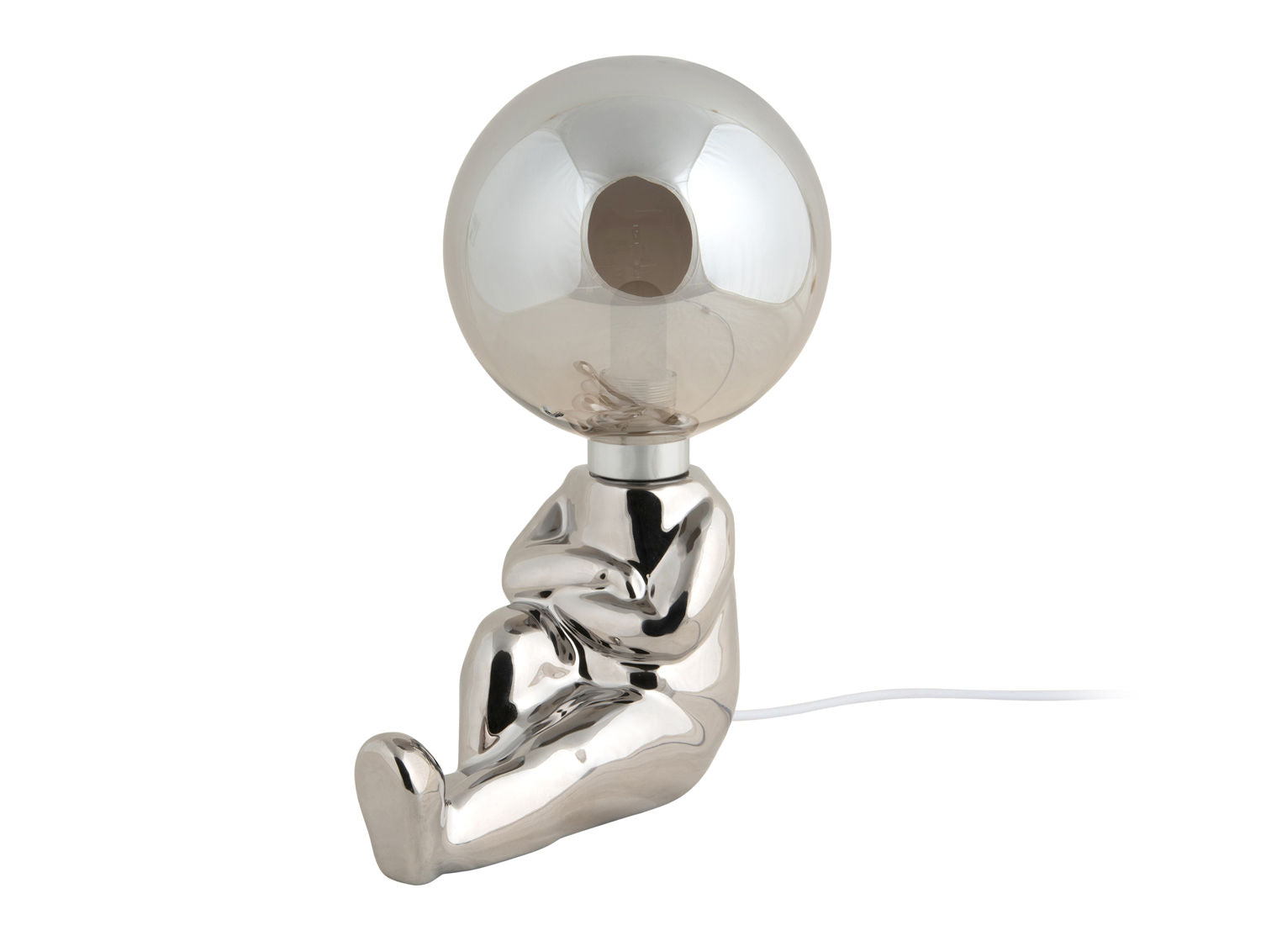 Leitmotiv Bordlampe Joey LED keramisk forkromet