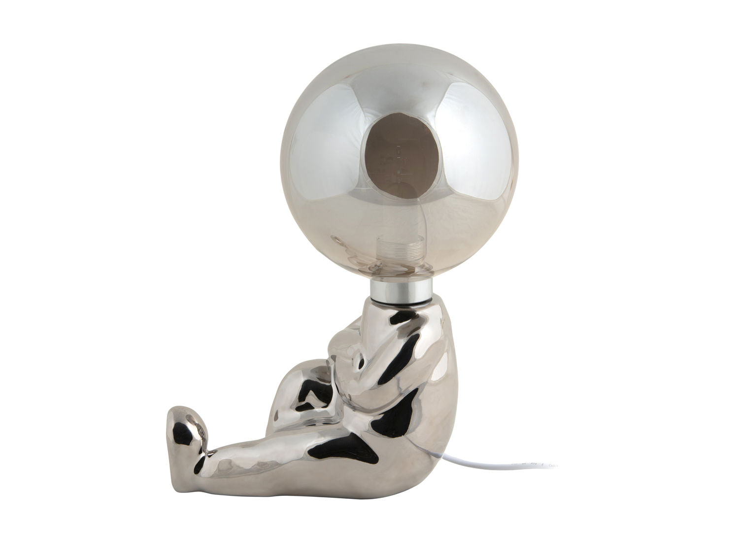 Leitmotiv Bordlampe Joey LED keramisk forkromet