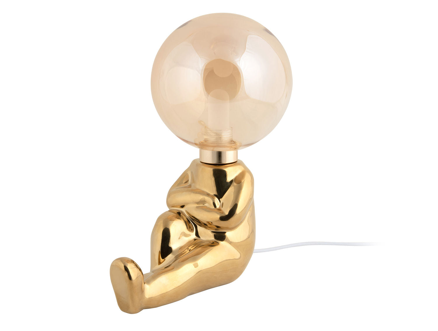 Leitmotiv Bordlampe Joey LED keramisk forgyldt