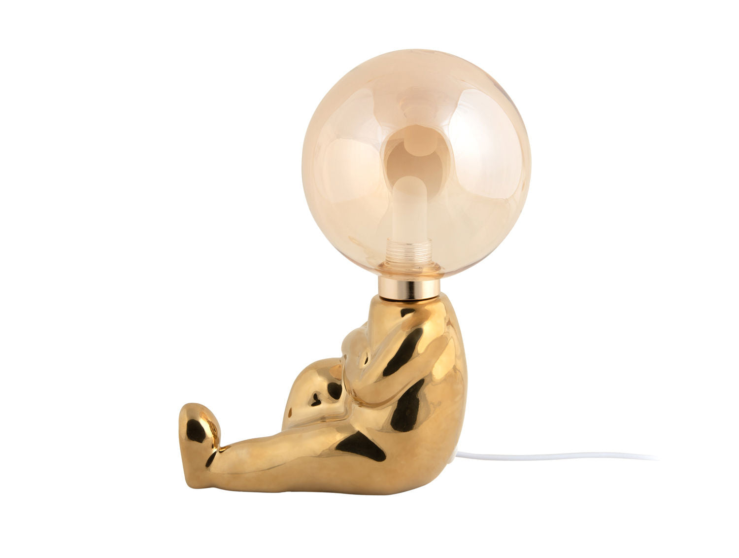 Leitmotiv Bordlampe Joey LED keramisk forgyldt