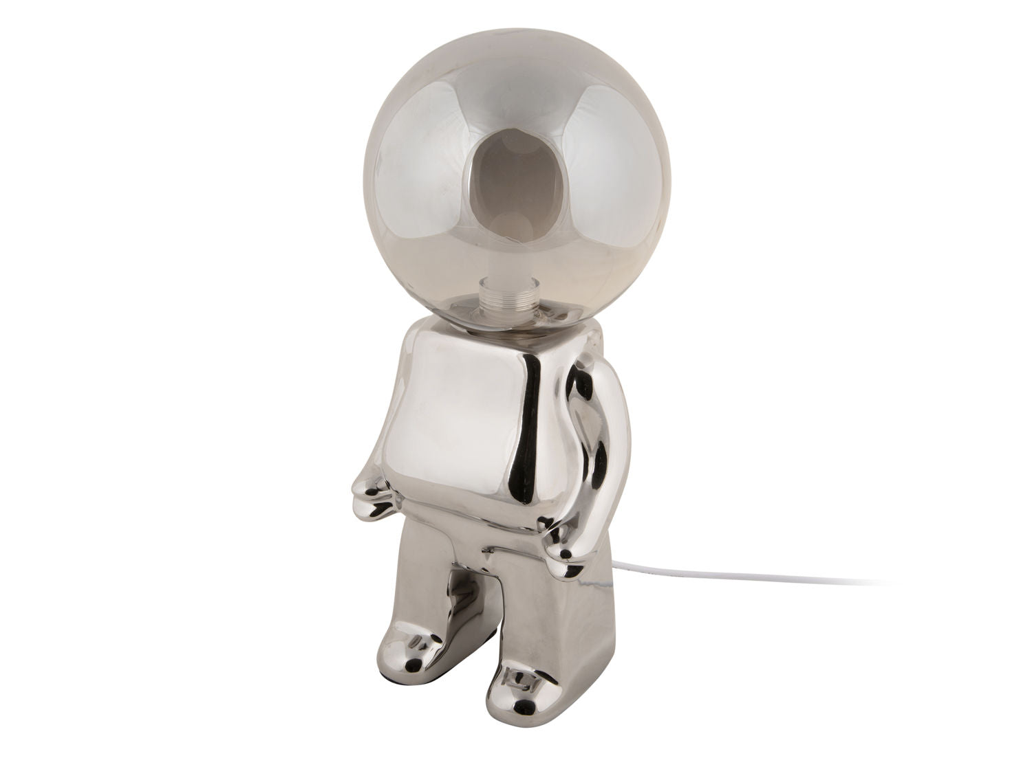 Leitmotiv Bordlampe Ross LED keramisk forkromet