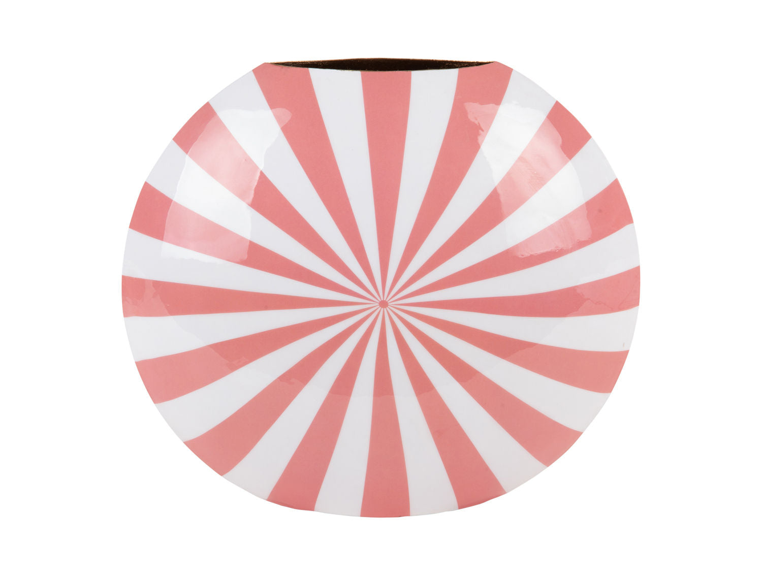 nutid Vase Candy Swirl stor emalje flamingo pink & hvid