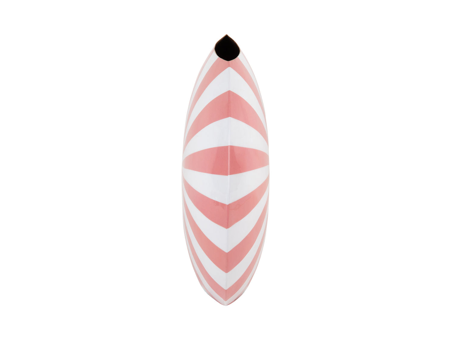 nutid Vase Candy Swirl stor emalje flamingo pink & hvid