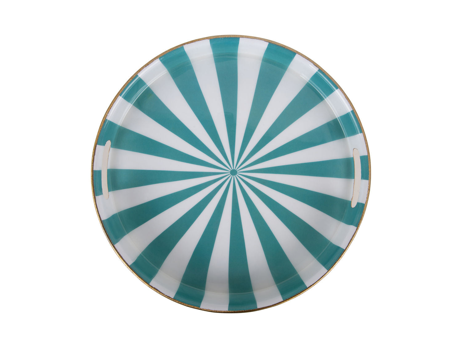 nutid Bakkesæt Candy Swirl emalje turkis blå & hvid, Sæt med 2 stk