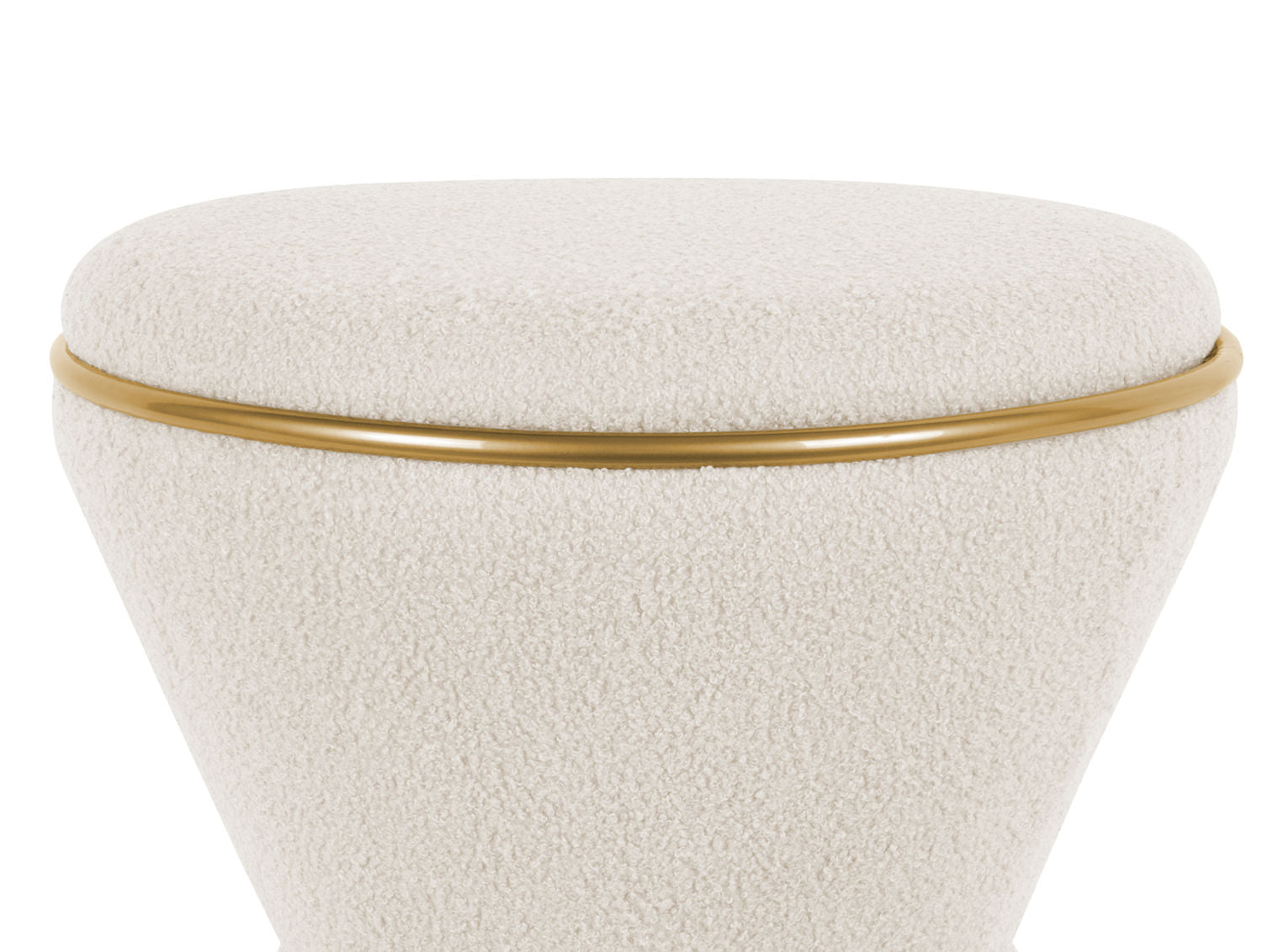 Leitmotiv Puf Gustar teddy curl hvid