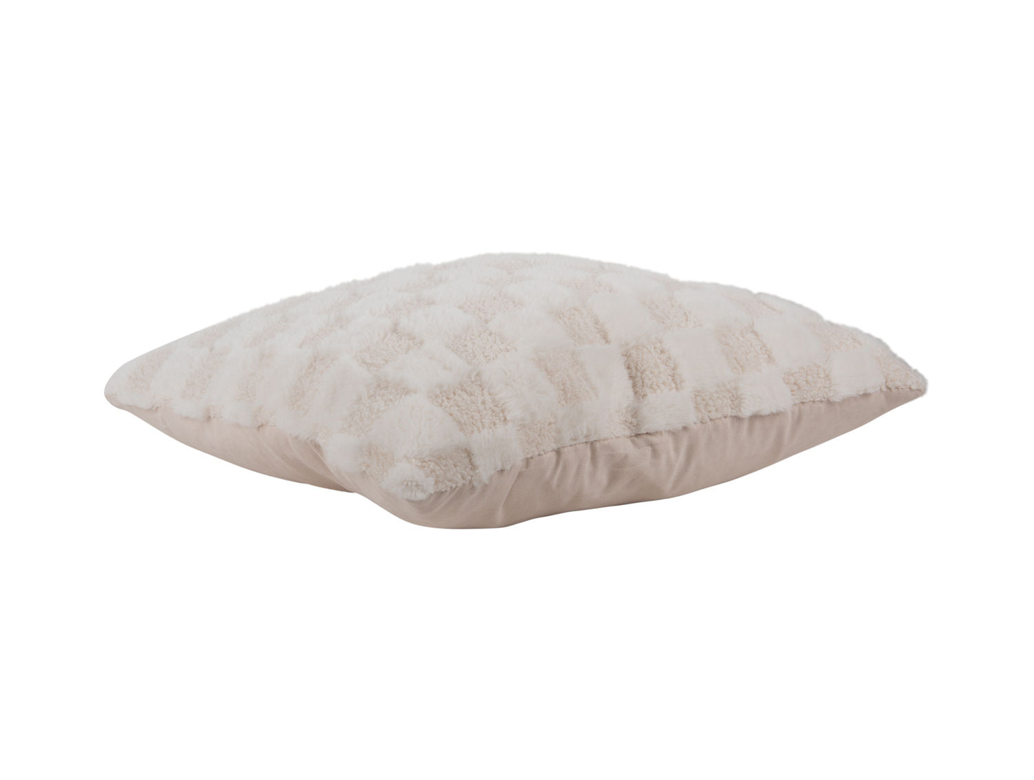 nutid Pude Checker hvid m. sand brun