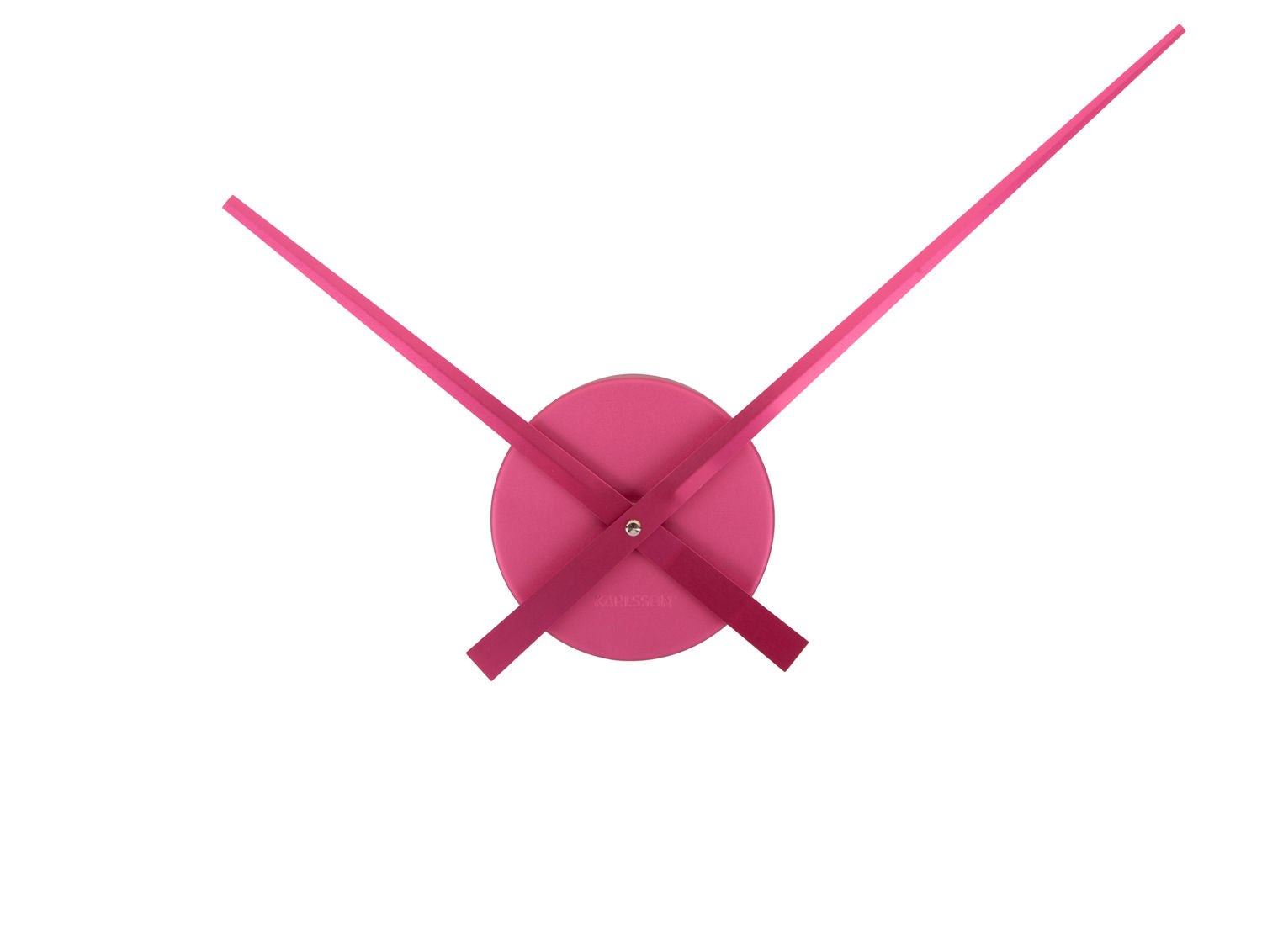 Karlsson Vægur Little Big Time Mini metallisk mørk pink
