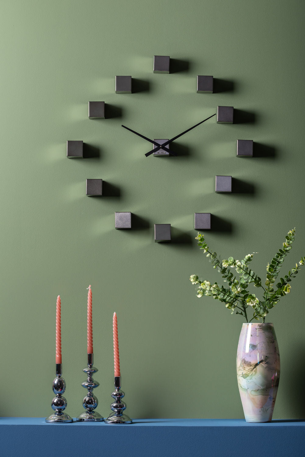Karlsson Vægur DIY Cubic metallic mørkegrå