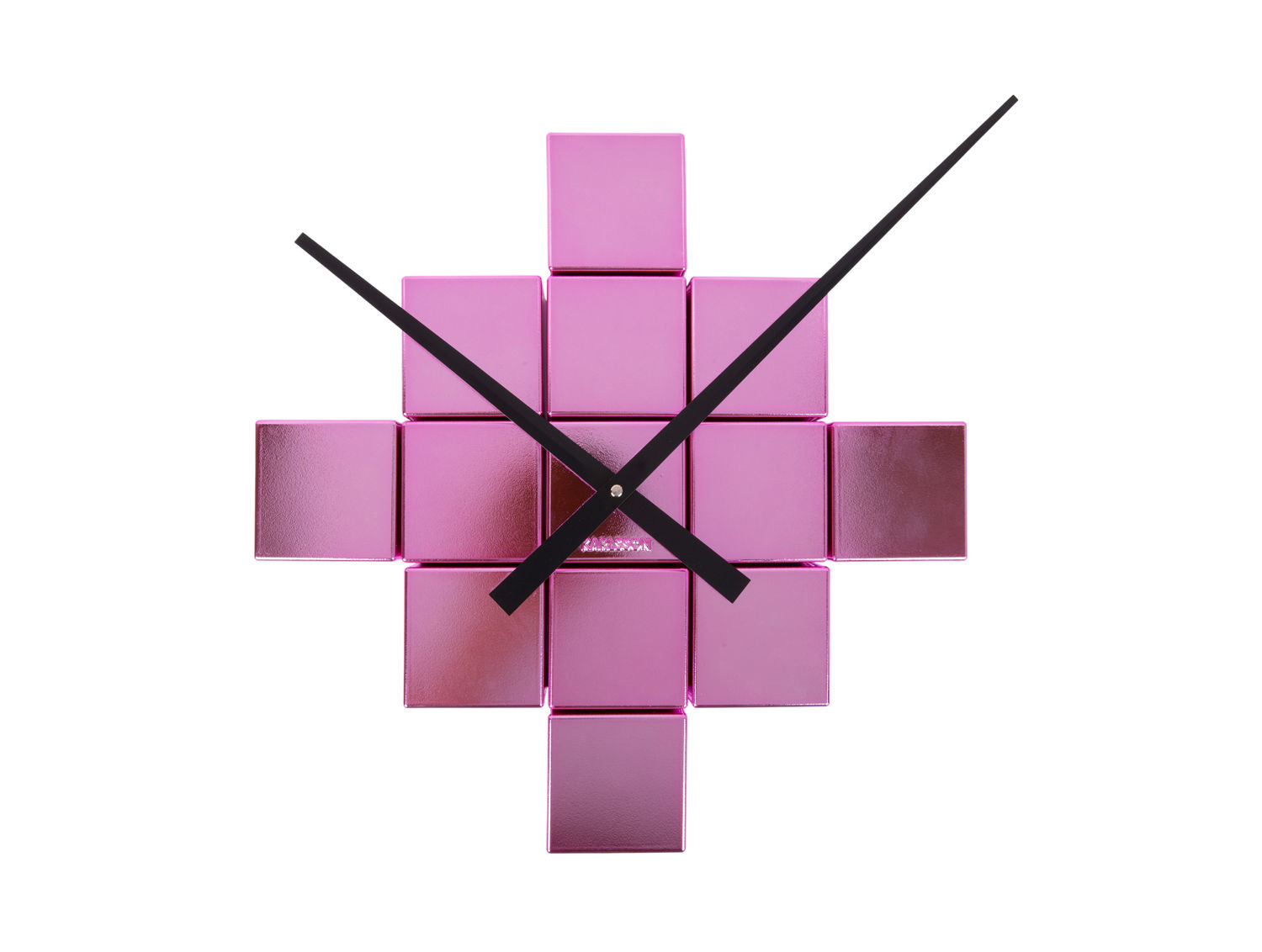 Karlsson Vægur DIY Cubic metallisk mørk pink