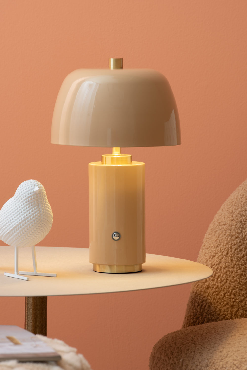 Leitmotiv Bordlampe Freya LED jern blød brun