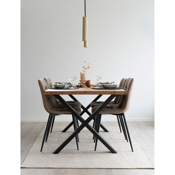 Menorca Tæppe i 100% genanvendt plastik, sand, 140x200 cm