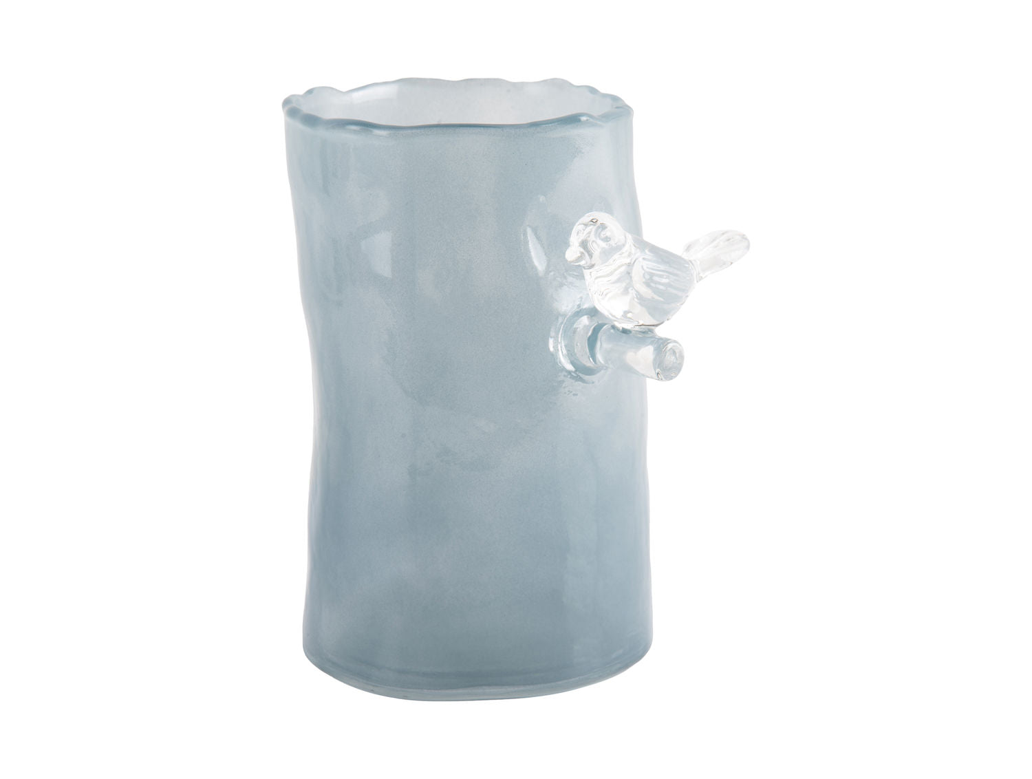 Present Time Vase Bird On Branch lille diset blå