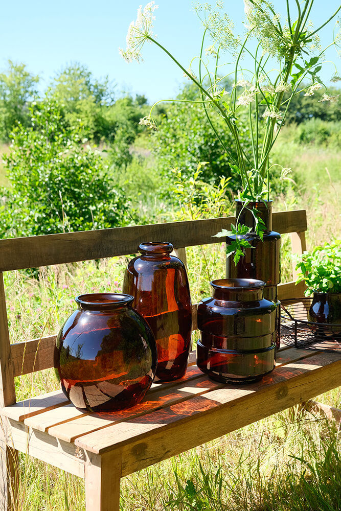 Trademark Living Winslet glasvase M - chokolade