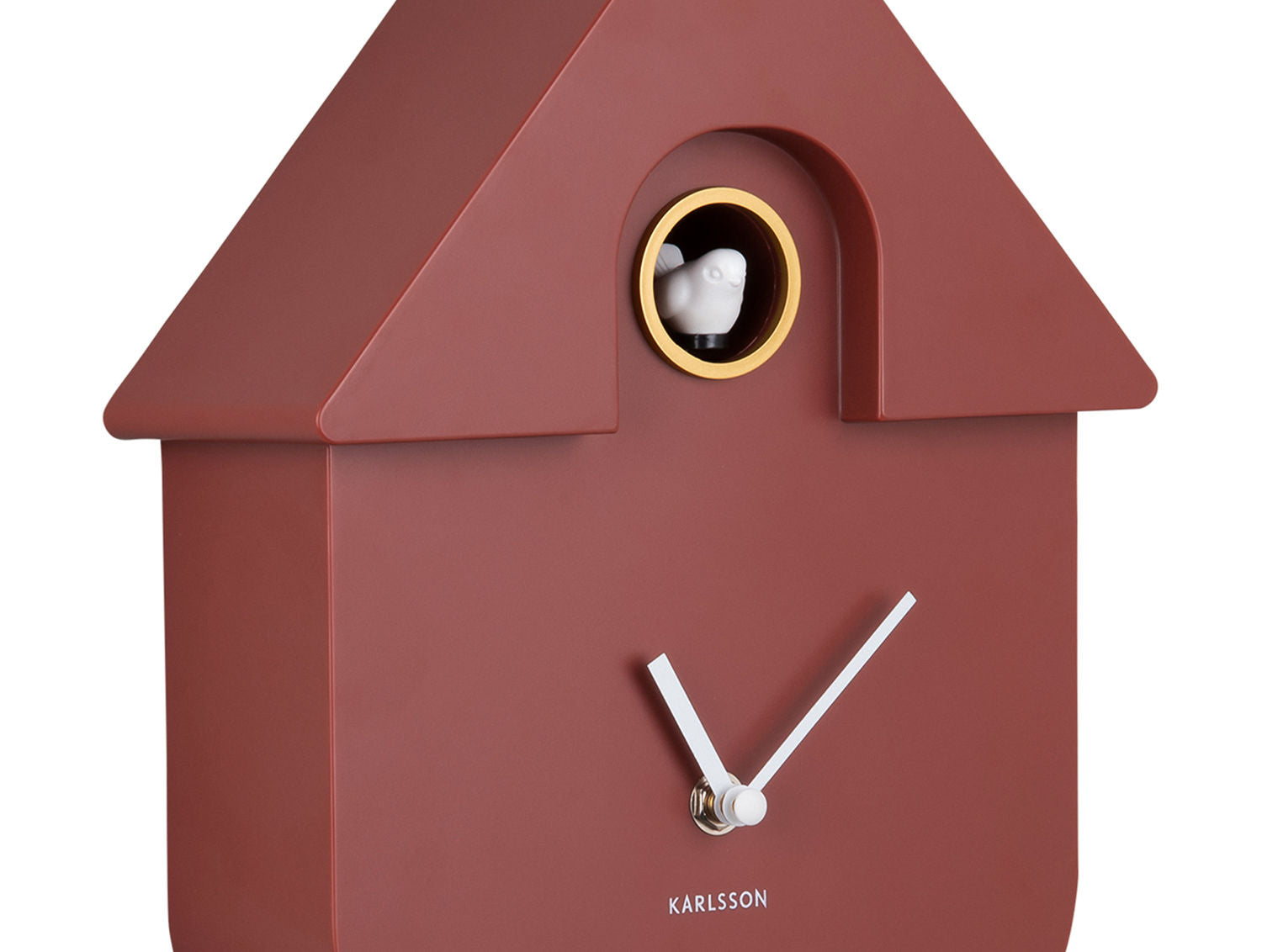 Karlsson Vægur Modern Cuckoo ABS rød okker