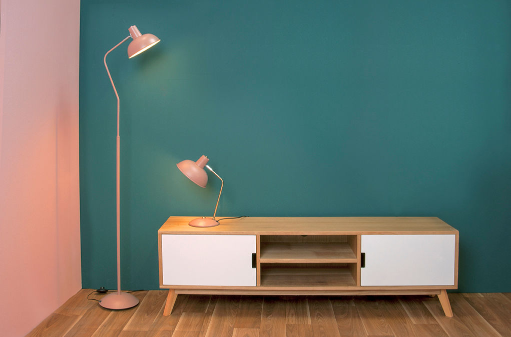 Leitmotiv Bordlampe Emhætte jern mat falmet pink
