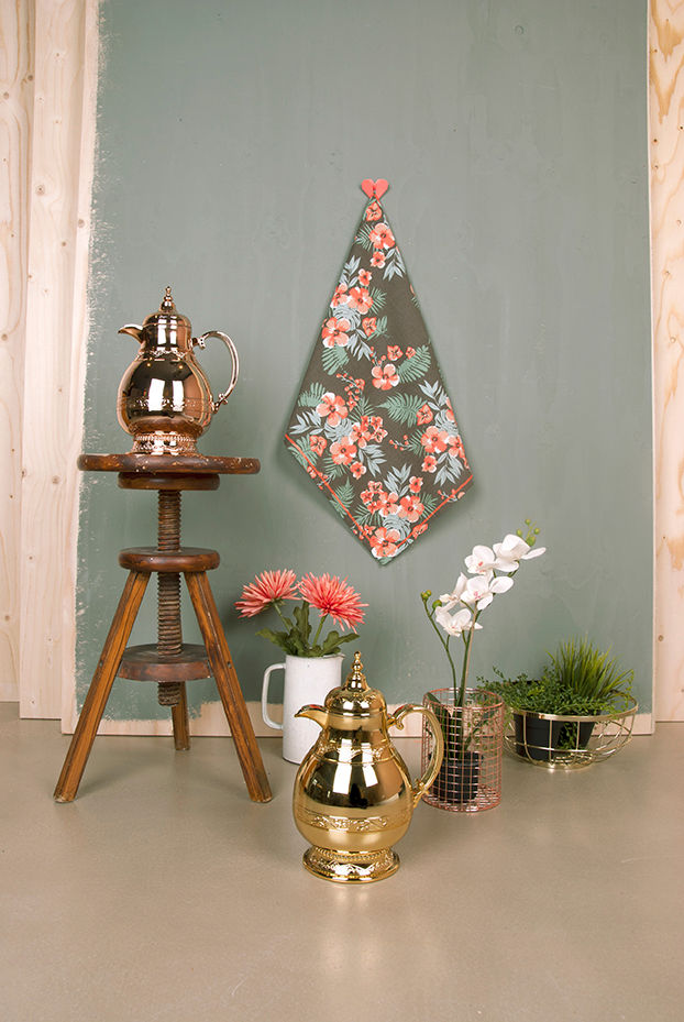 nutid Frugtkurv Open Grid metal guld