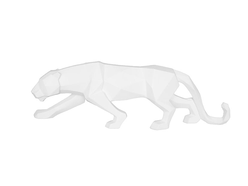 nuværende Statue Origami Panther polyresin mat hvid