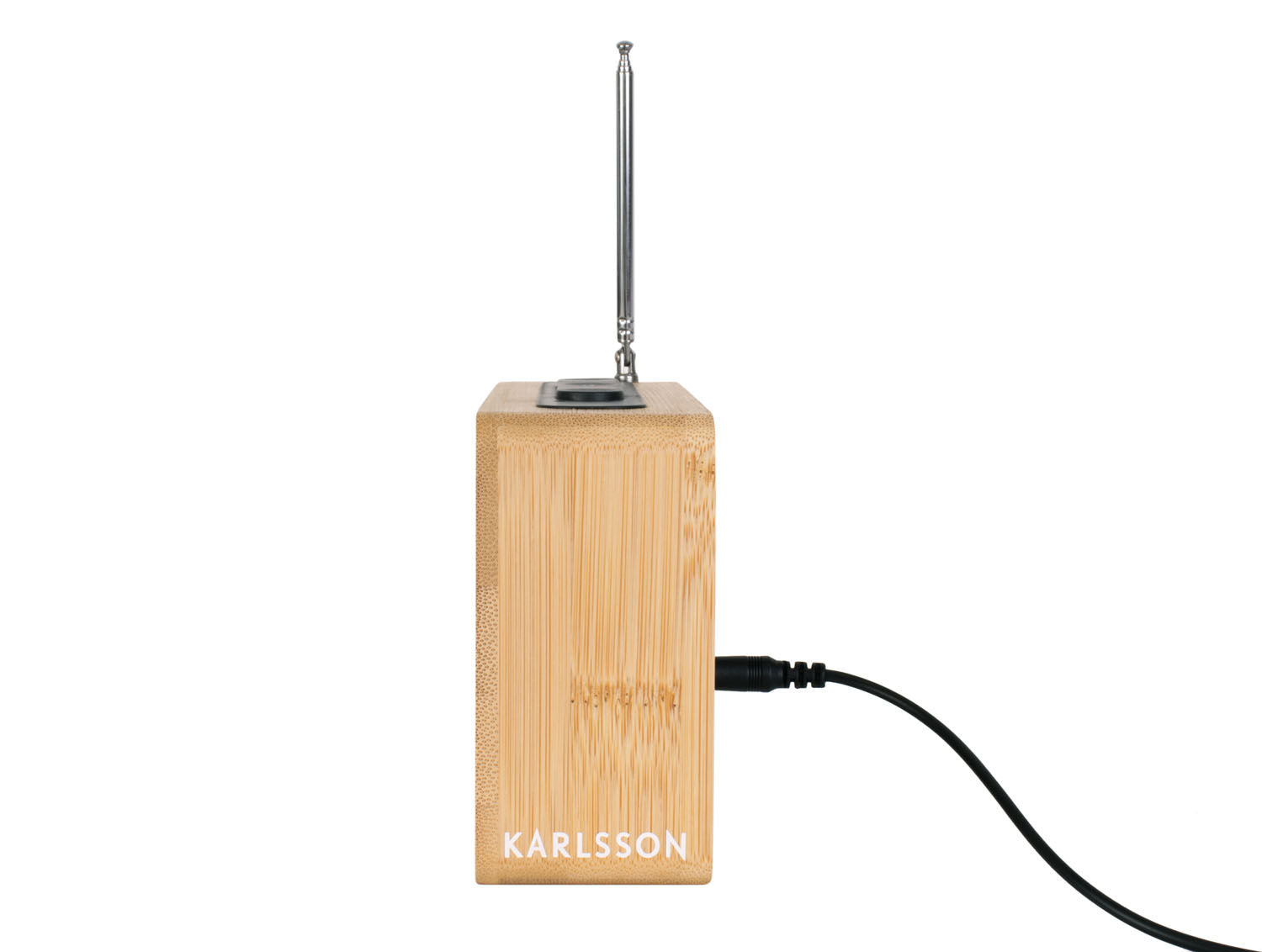 Karlsson Vækkeur Retro Radio bambus