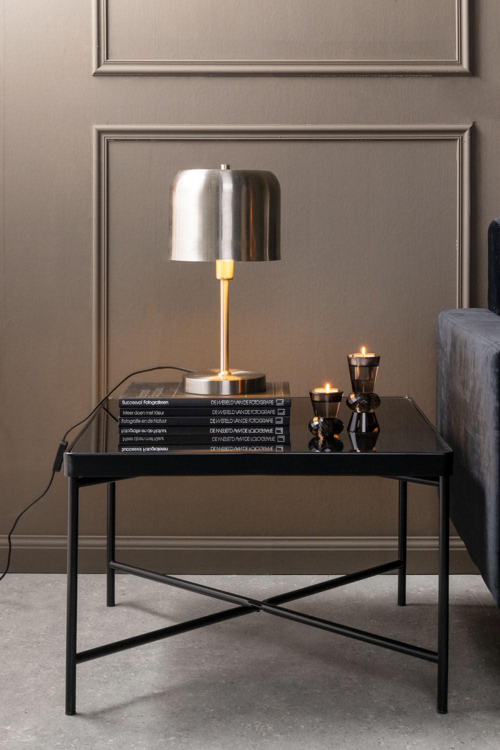 Leitmotiv Bordlampe Capa metal børstet nikkel