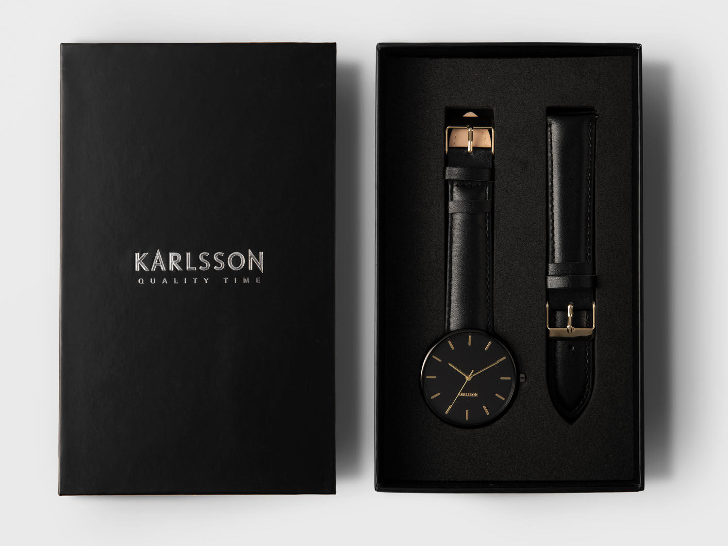 Karlsson Watch Minimal til mænd stål sort