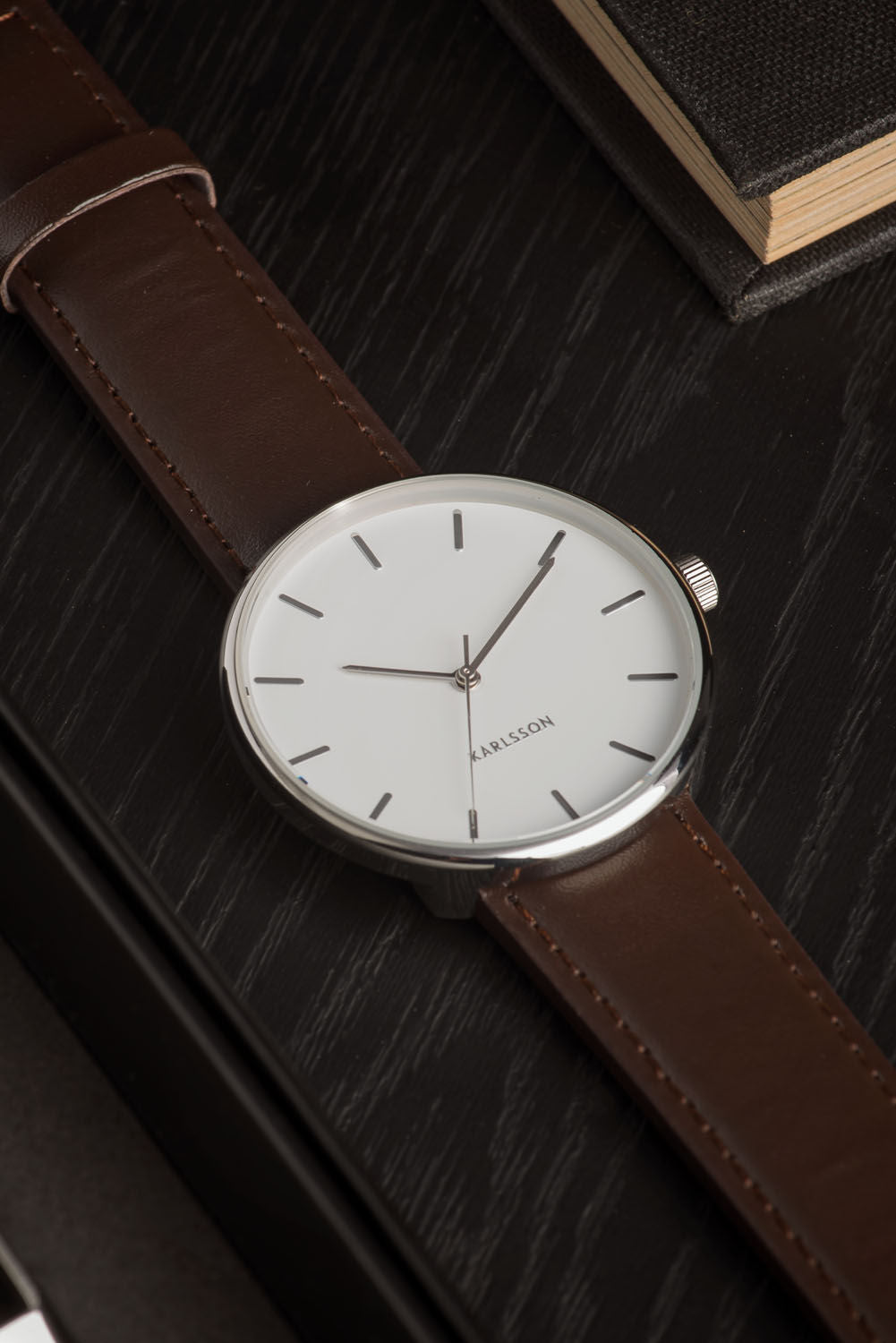 Karlsson Watch Minimal til mænd stål hvid