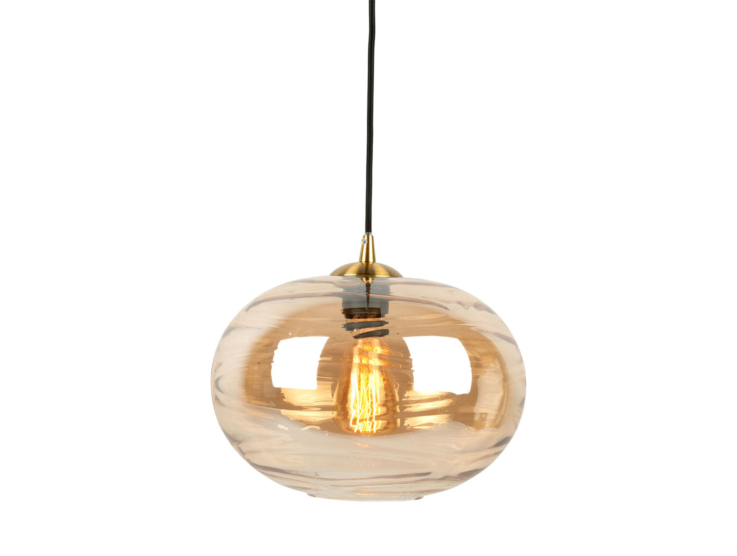 Leitmotiv Pendel Glamour Sphere glas ravbrun