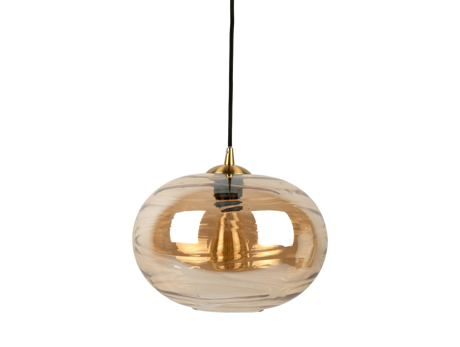 Leitmotiv Pendel Glamour Sphere glas ravbrun