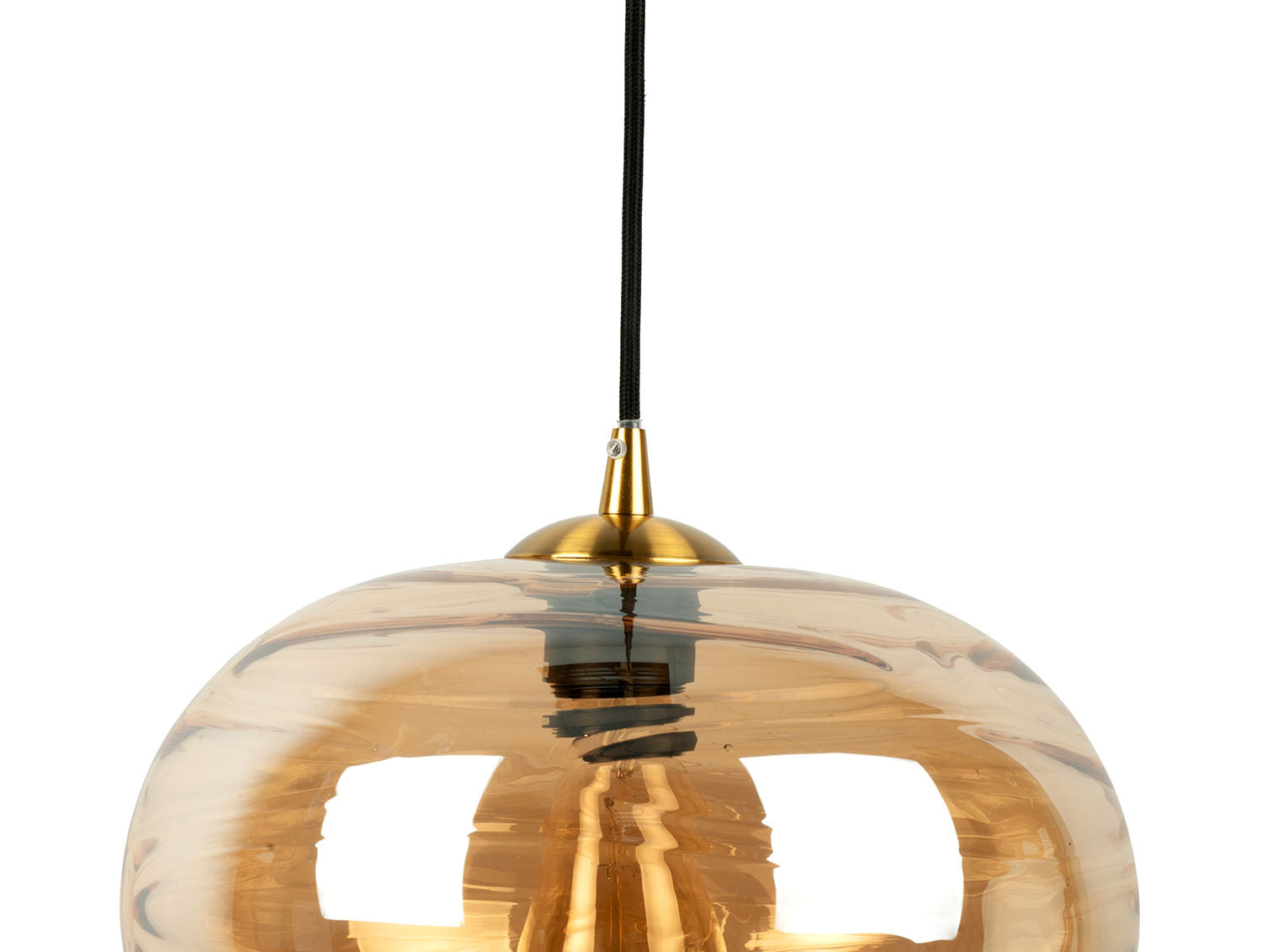 Leitmotiv Pendel Glamour Sphere glas ravbrun