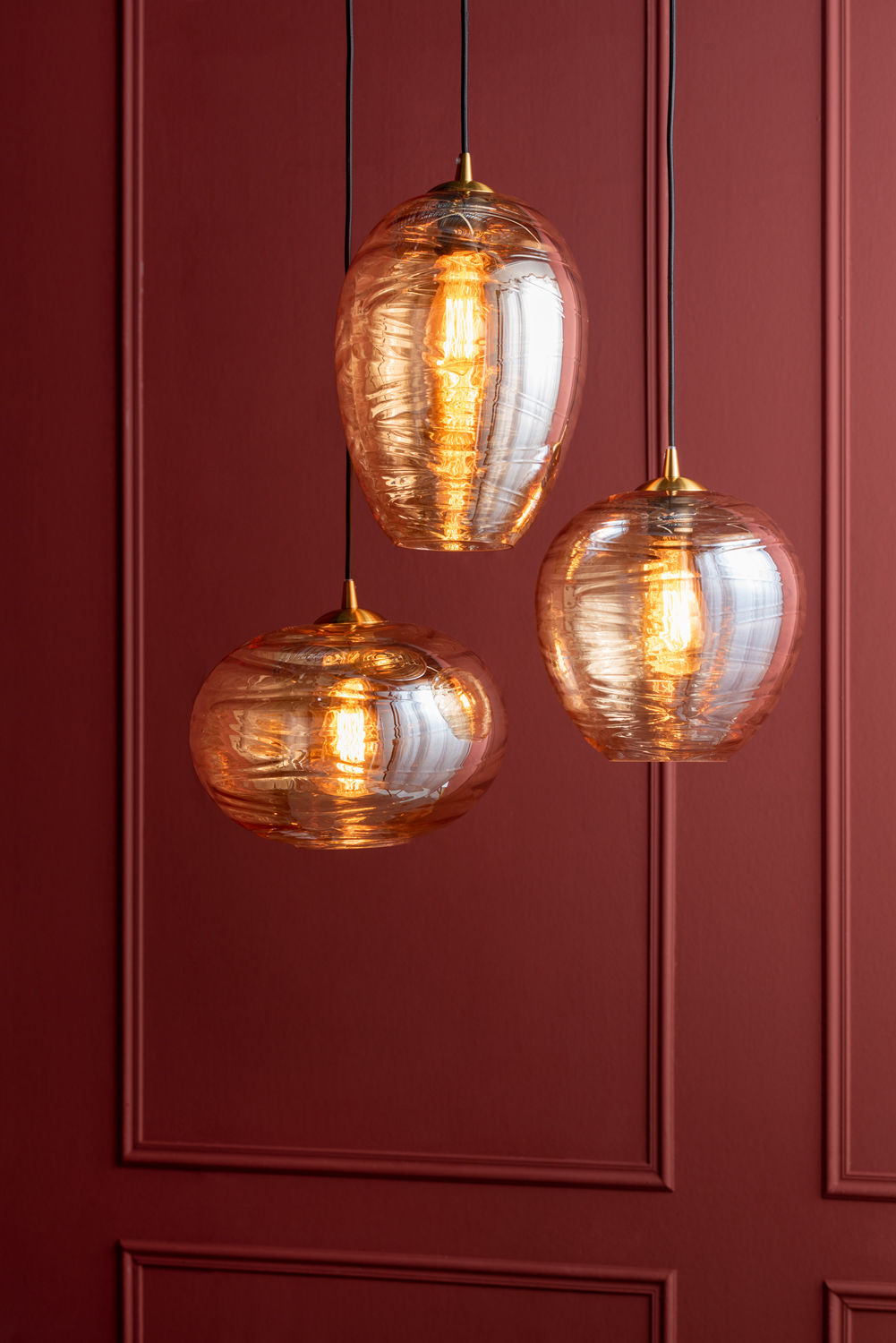 Leitmotiv Pendel Glamour Globe glas ravbrun