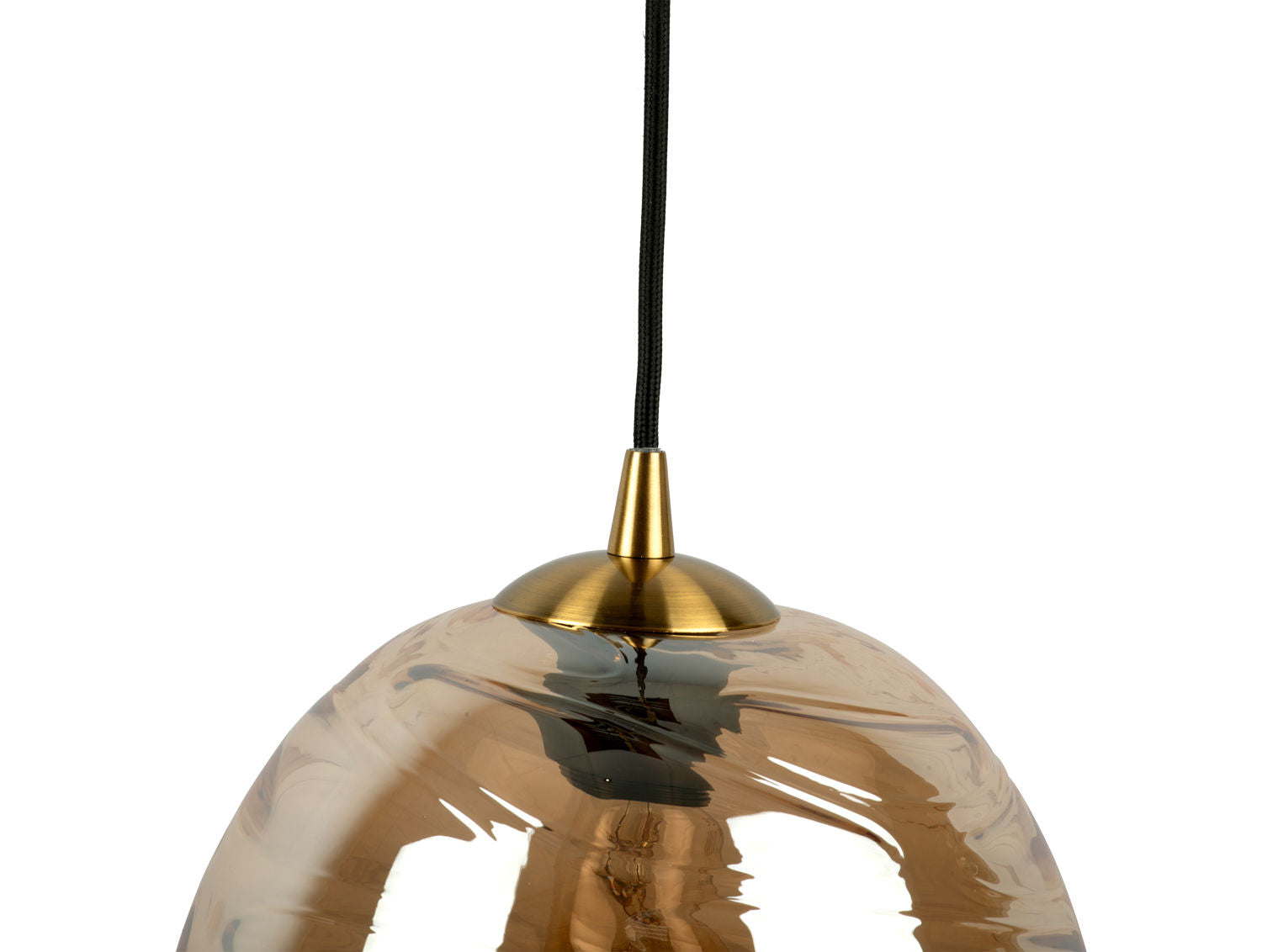 Leitmotiv Pendel Glamour Cone glas ravbrun