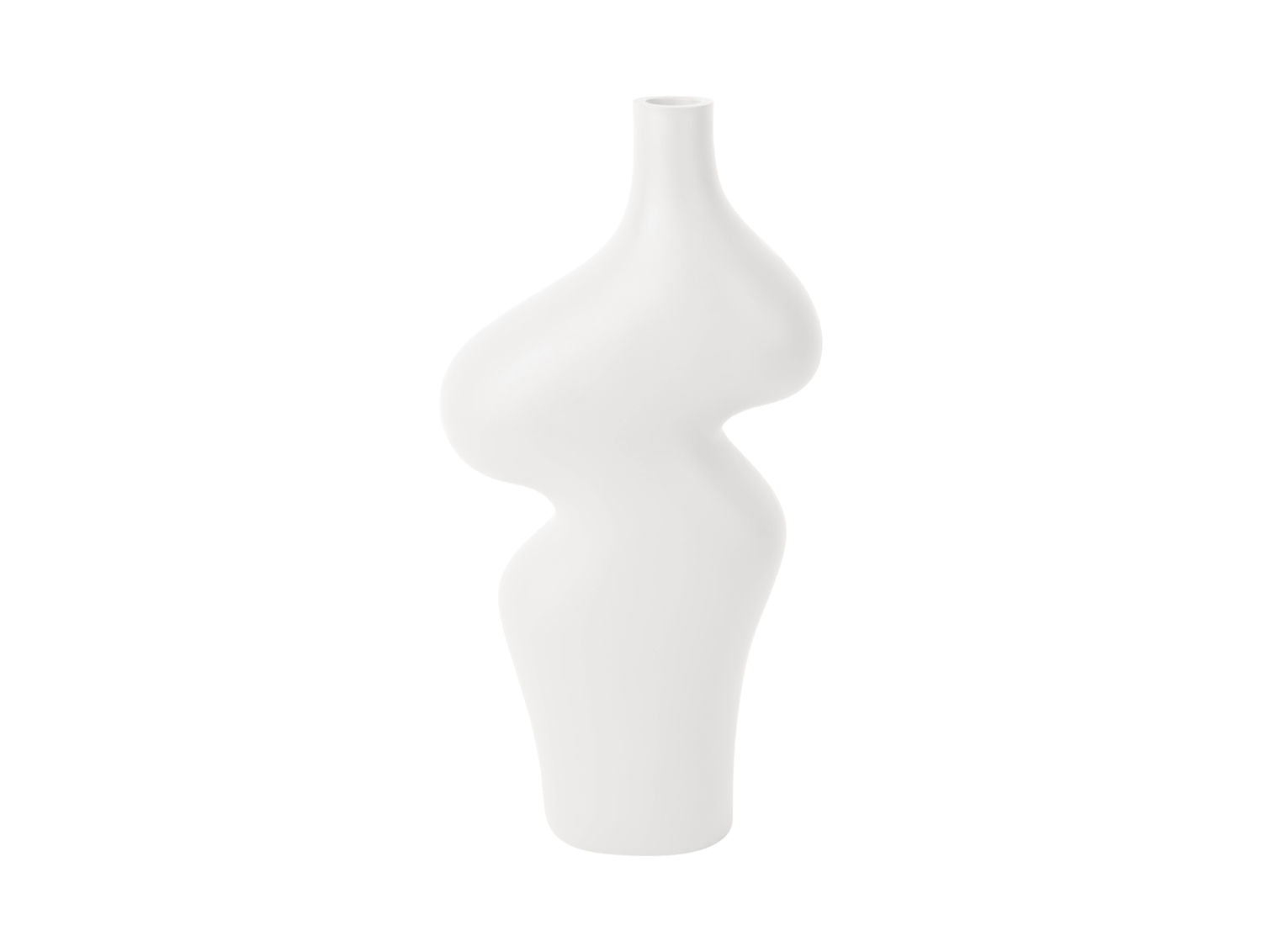 nutid Vase Organic Curves stor polyresin hvid