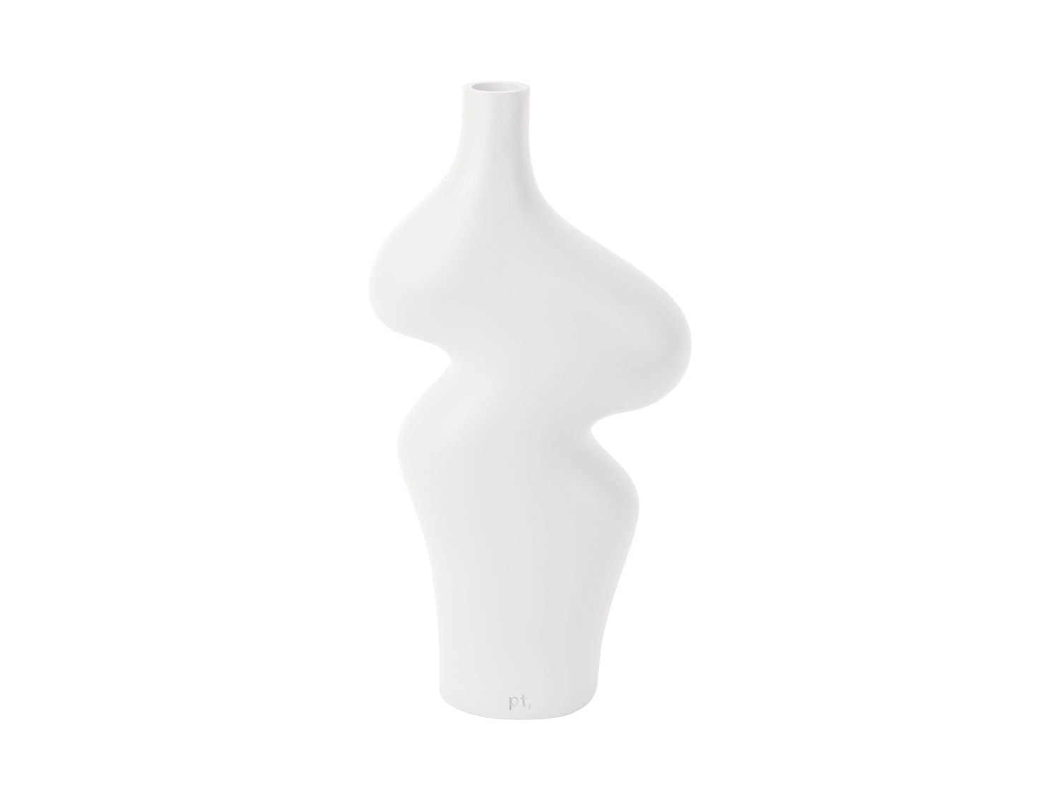 nutid Vase Organic Curves stor polyresin hvid