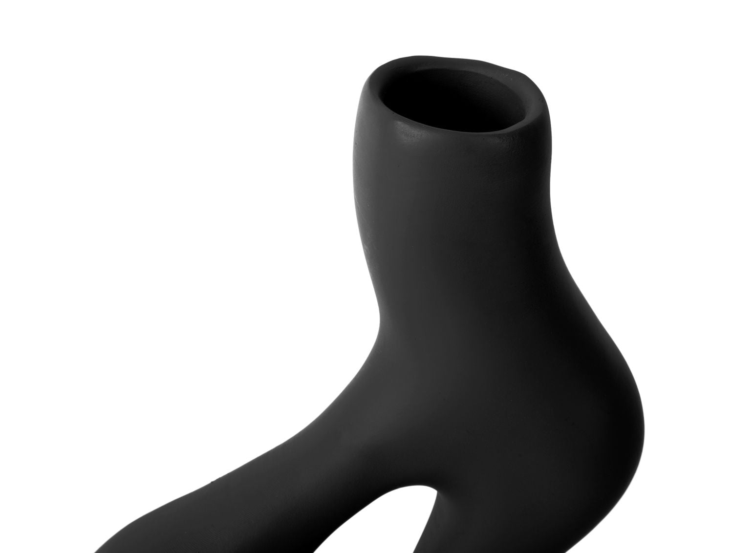 nutid Vase Organic Swirls polyresin sort
