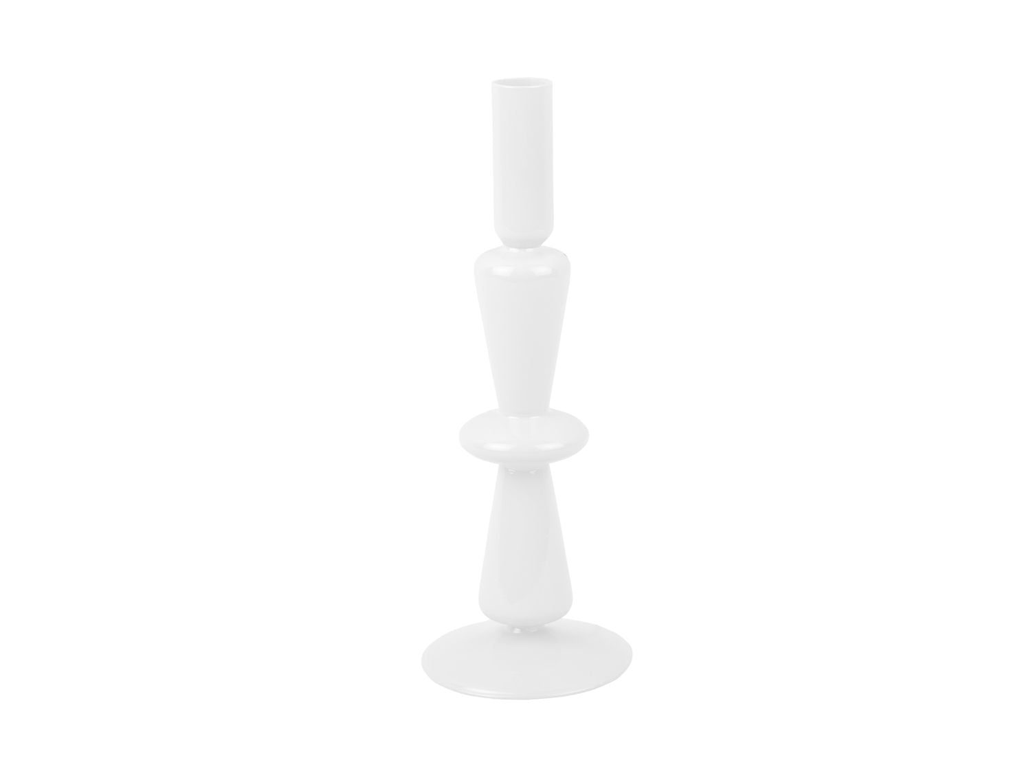 nutid Lysestage Sparkle Tall glas hvid