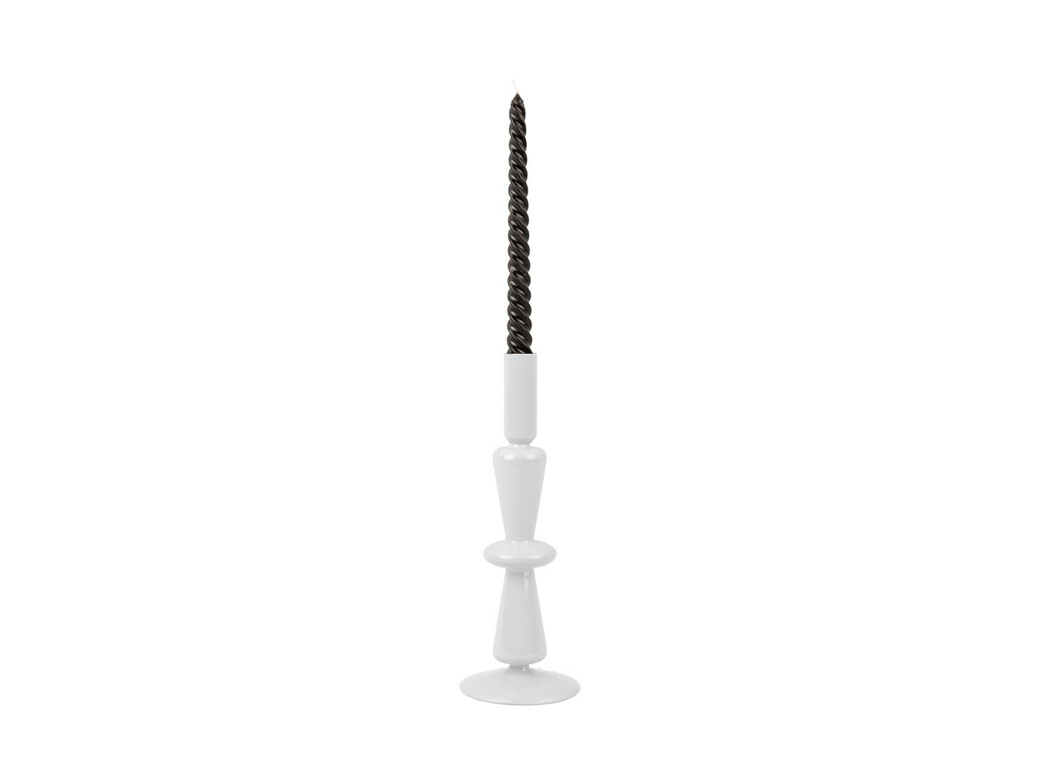 nutid Lysestage Sparkle Tall glas hvid