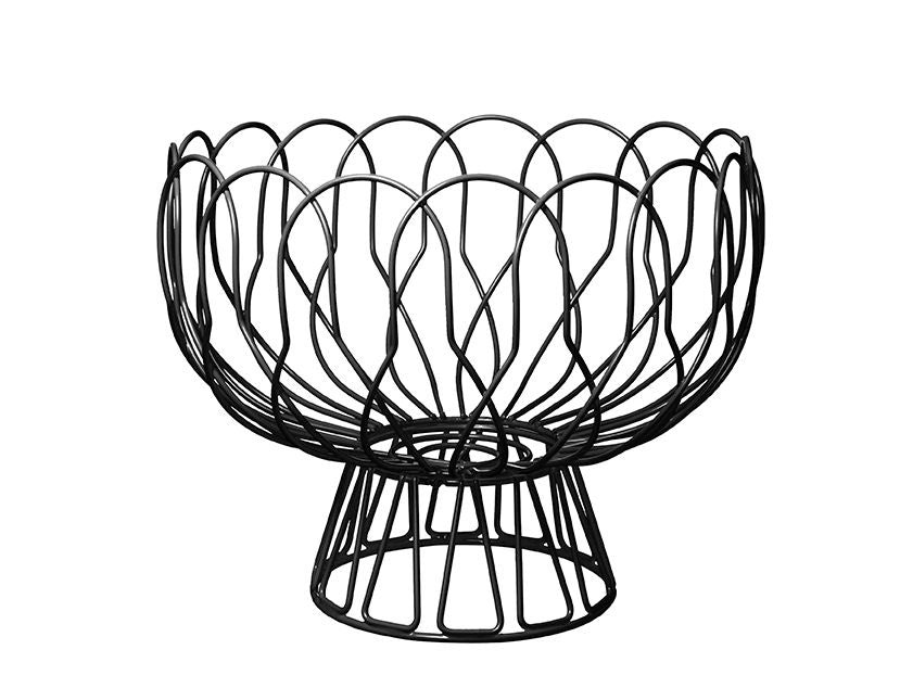 nutid Frugtkurv Kabelført metal sort