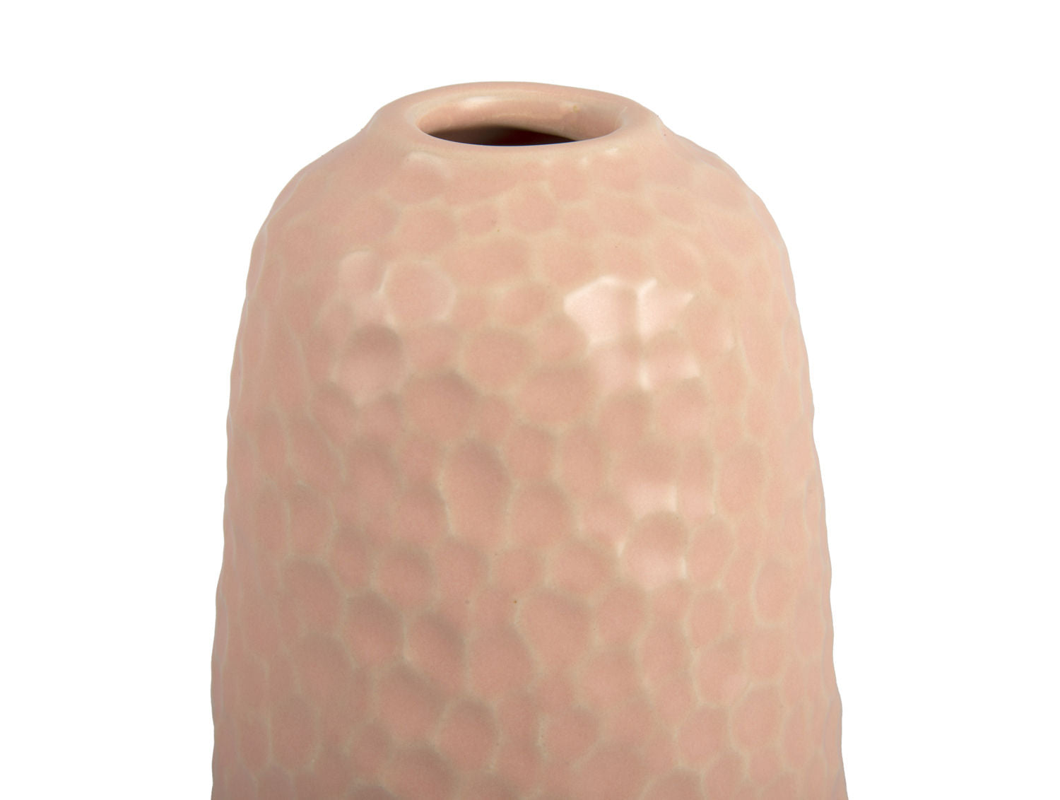 nutid Vase Carve Bred keramik mat blød pink