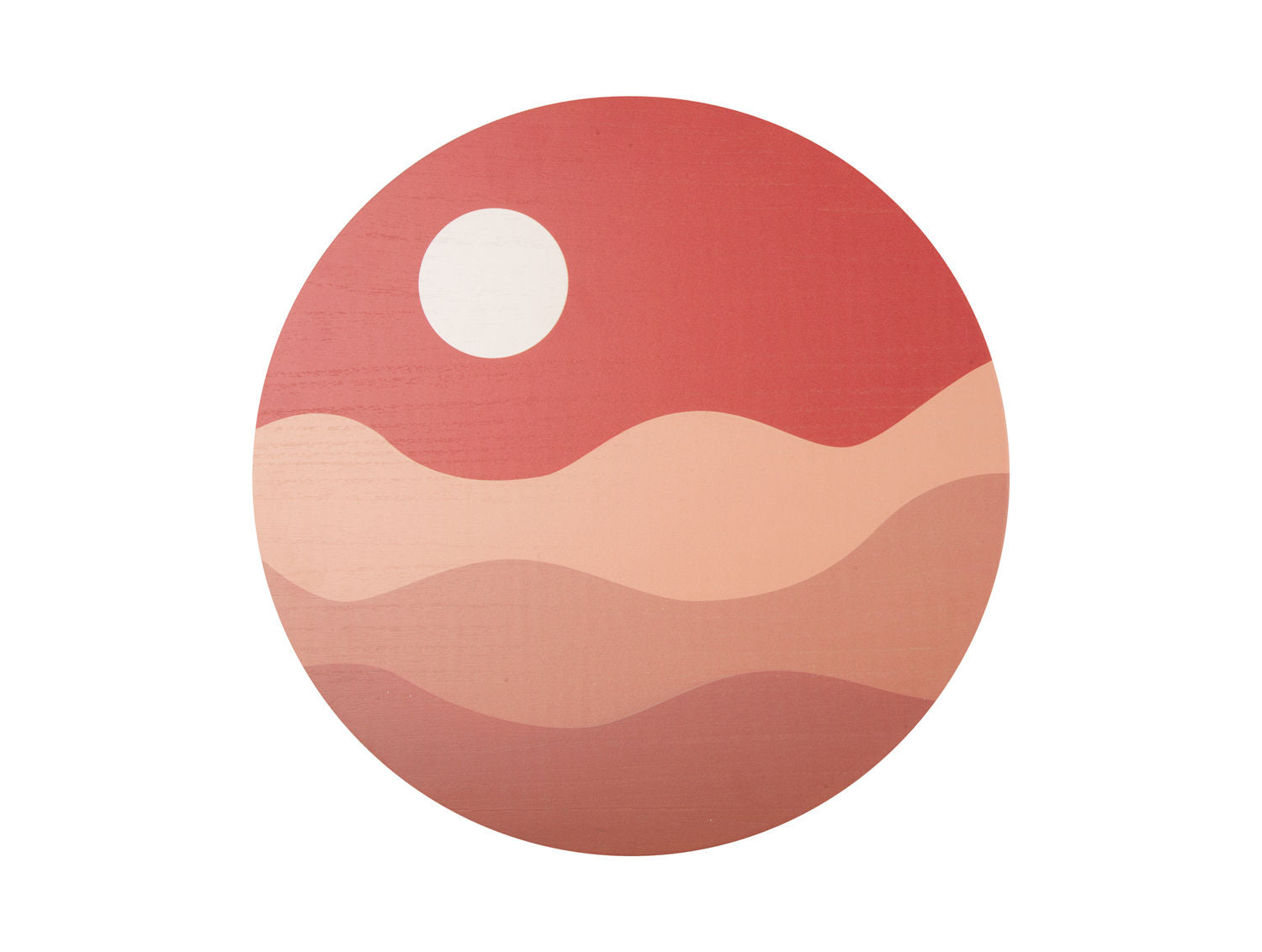 nutid Vægkunst Solnedgang MDF lerbrun