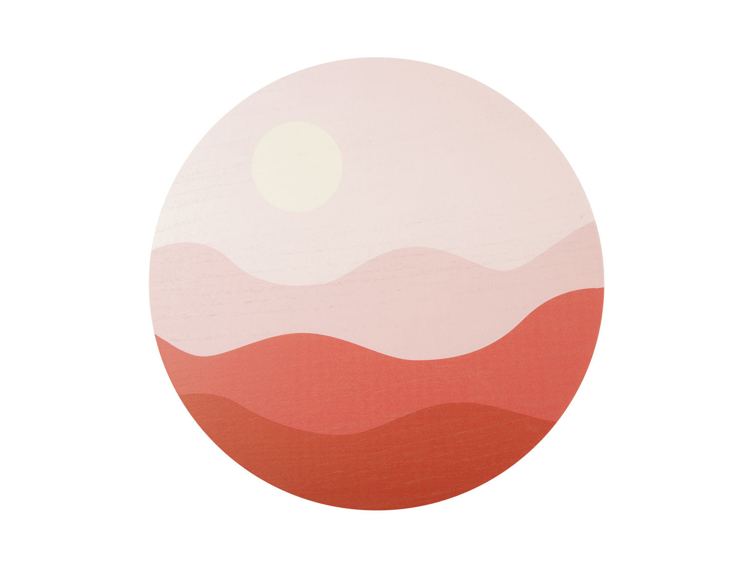 nutid Vægkunst Sunset MDF blød pink