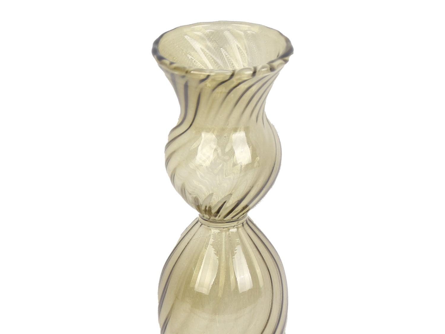 nutid Lysestage Swirl glas mosgrøn