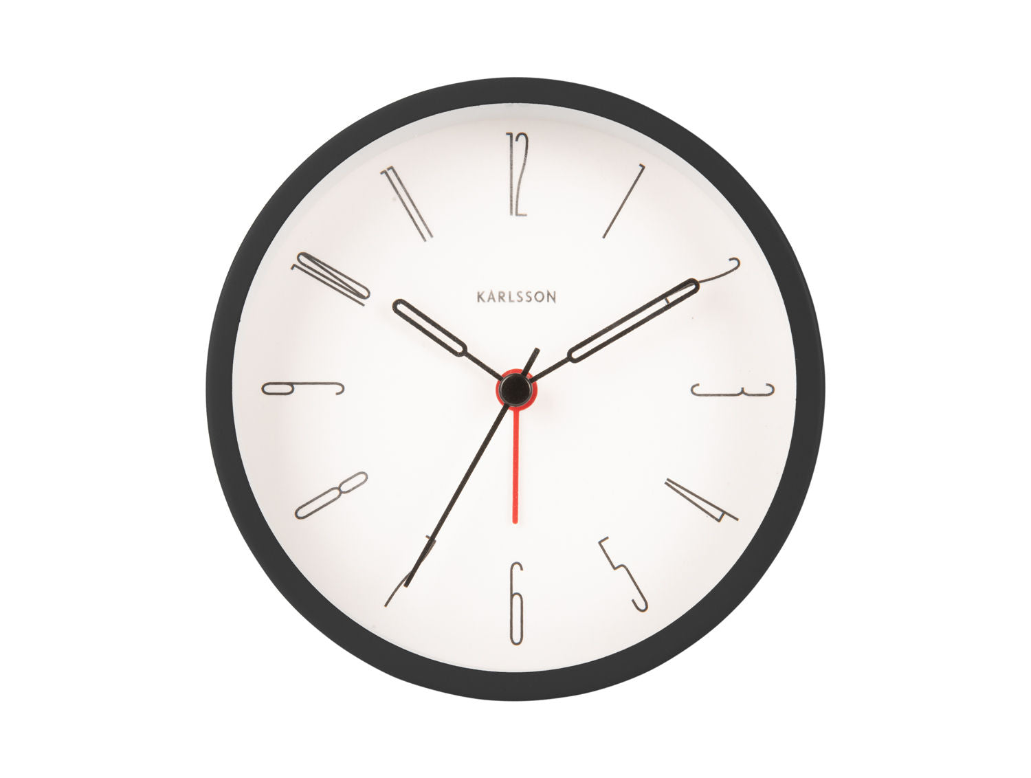 Karlsson Vækkeur Belle Numbers jern sort