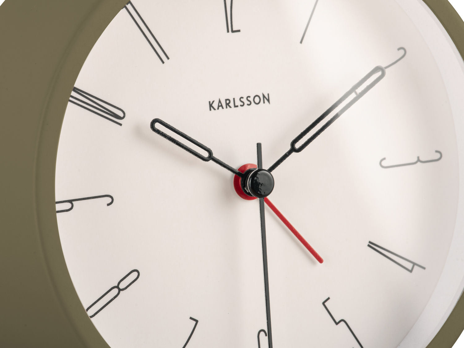 Karlsson Vækkeur Belle Numbers jern mosgrøn