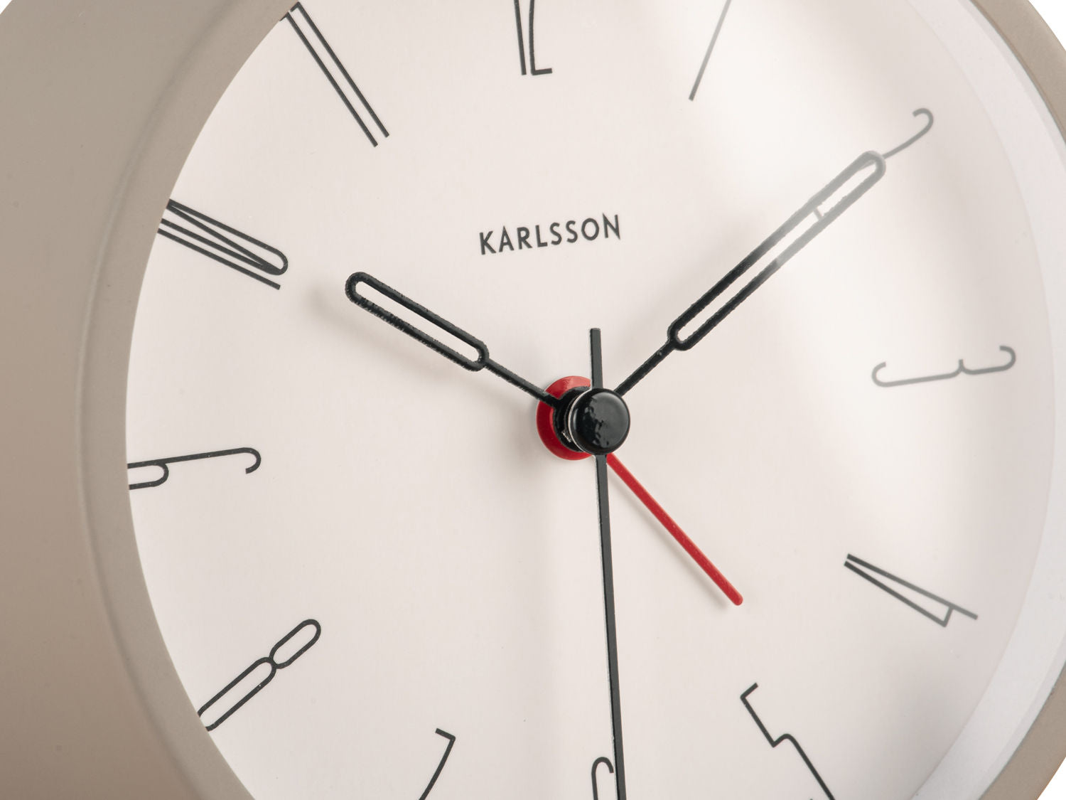 Karlsson Vækkeur Belle Numbers jern varm grå