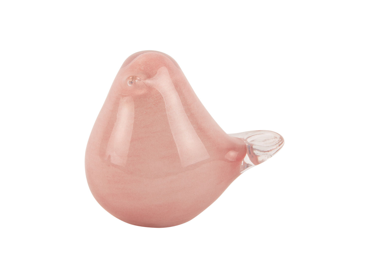 nutid Statue Fat Bird medium glas blød pink