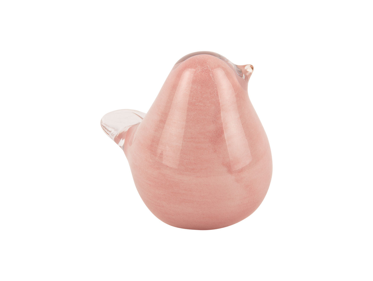 nutid Statue Fat Bird medium glas blød pink