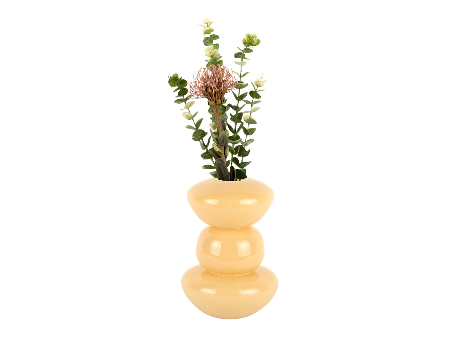 nutid Vase Bubbles glas medium blød gul