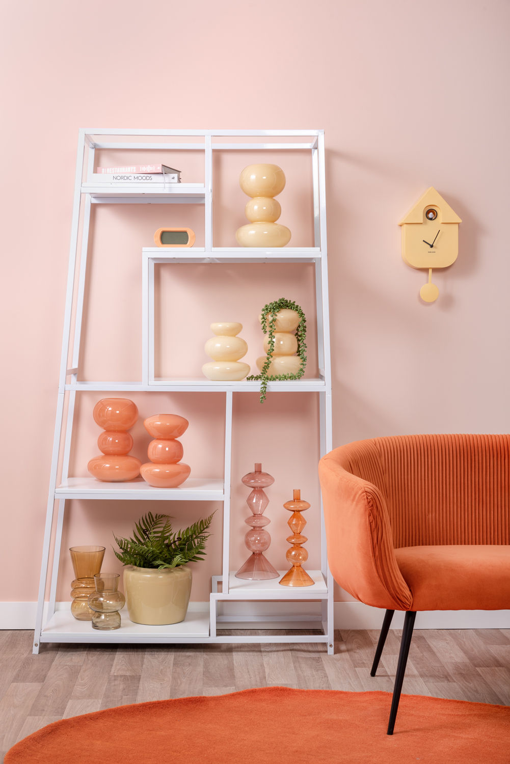 nutid Vase Bubbles glas medium blød gul