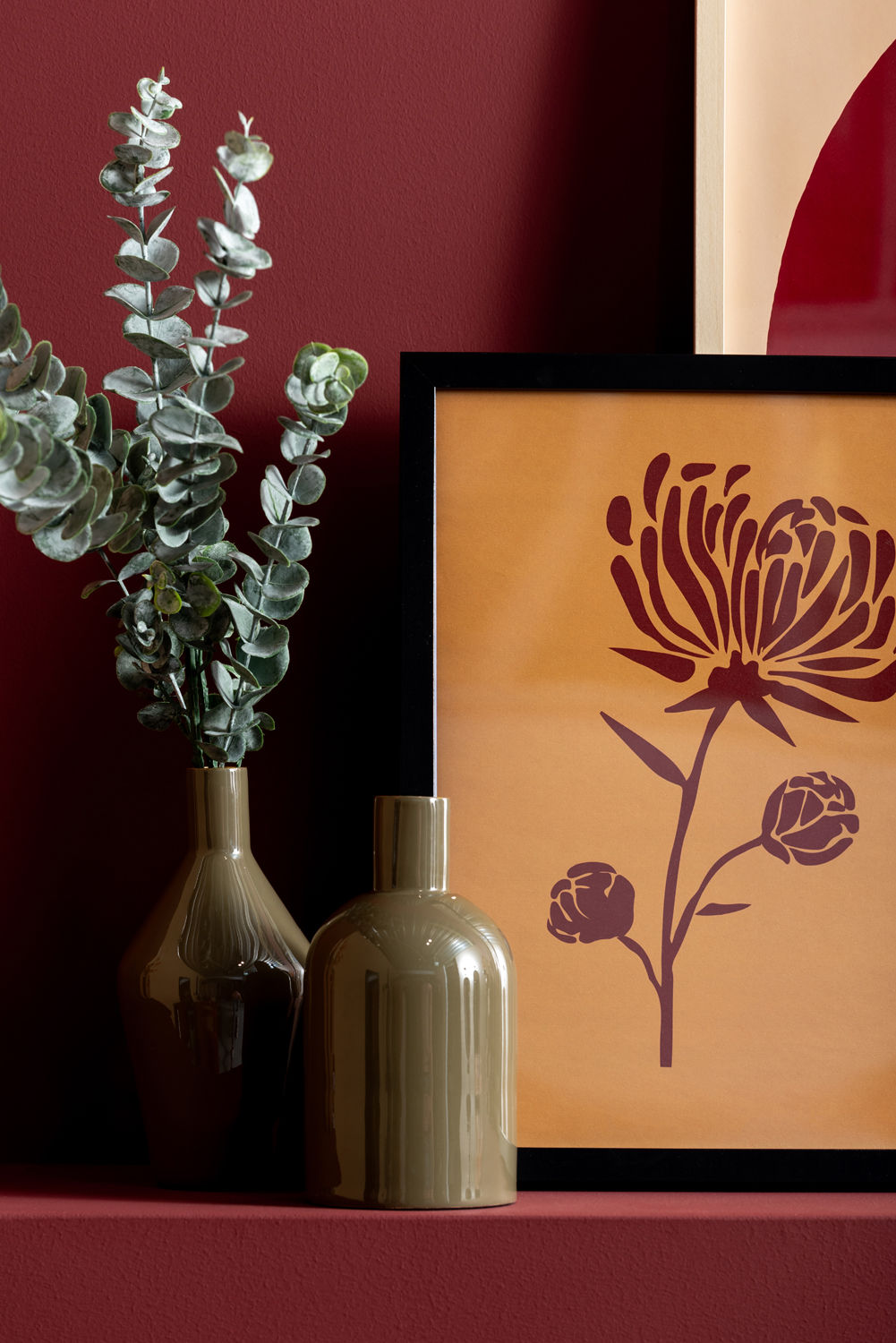 nutid Vase Ivy flaskekegle jernemalje mosgrøn